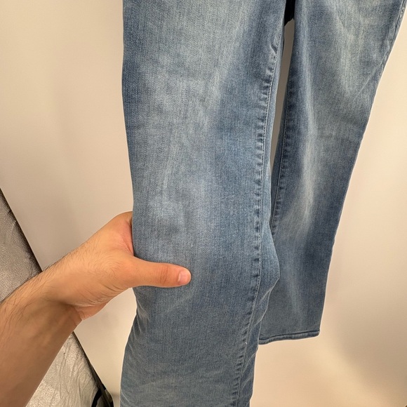 Frame Denim Stretch Cotton Le One Crop Mini Boot Casper Blue Jeans Size 26 - Picture 8 of 15